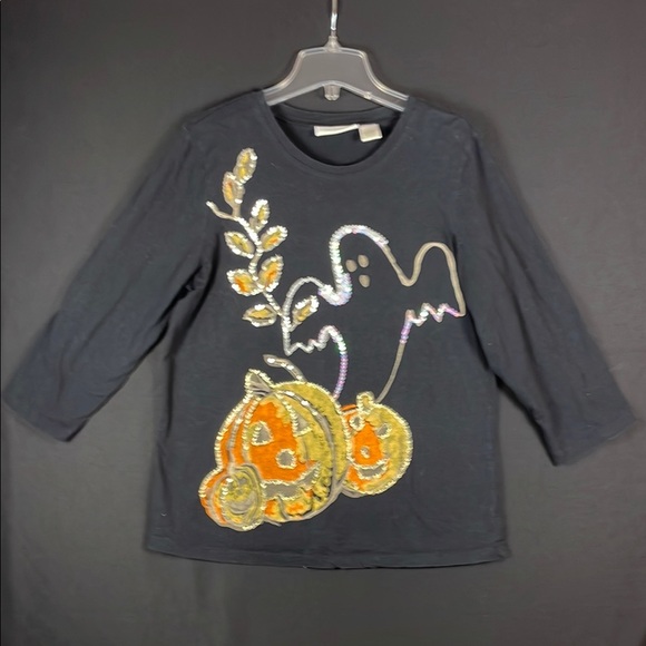 Tantrums women’s Halloween 3/4 sleeve crewneck t-shirt size large - Picture 1 of 10
